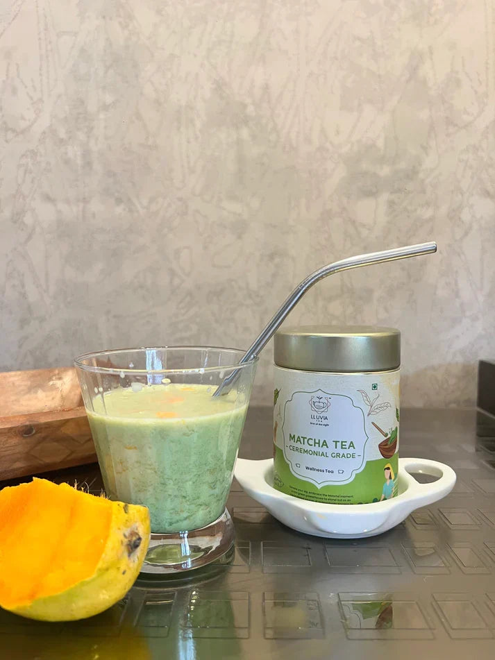 Lluvia Ceremonial Grade Matcha Tea showcasing vibrant green powdered tea
