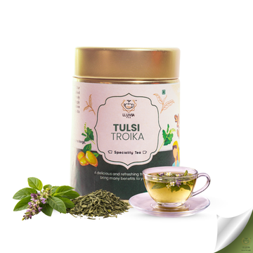 Tulsi Troika - Treat Respiratory Issues | Helps Digestive Problems | Relives Stress (50gm)