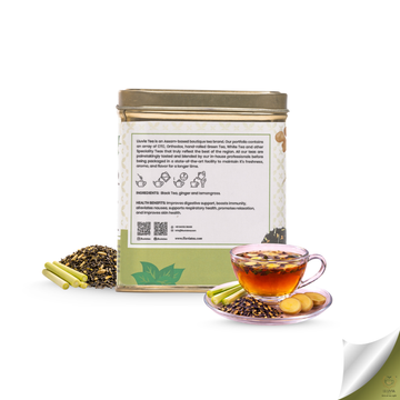 Lemongrass Ginger Black Tea - Detoxifies | Stress Relieve | Weight Loss (70gm)