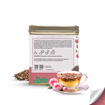 Rose Oolong Tea - Stress Relief | Antioxidant Boost | Skin Health (50 gm)