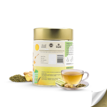 Lemongrass Ginger Green Tea - Calmness I Relaxation of Mind I Weight Loss (50 gm)