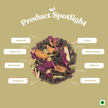 Kashmiri Kahwa Tea - Rich in Antioxidants | Helps to Relax & De-Stress | Boosts Immunity (50gm)
