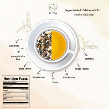 Kashmiri Kahwa Tea - Rich in Antioxidants | Helps to Relax & De-Stress | Boosts Immunity (50gm)