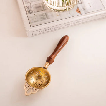 Brass Tea Strainer With Handle